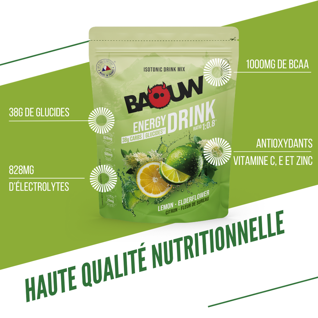 Baouw Boisson énergétique - 2 saveurs