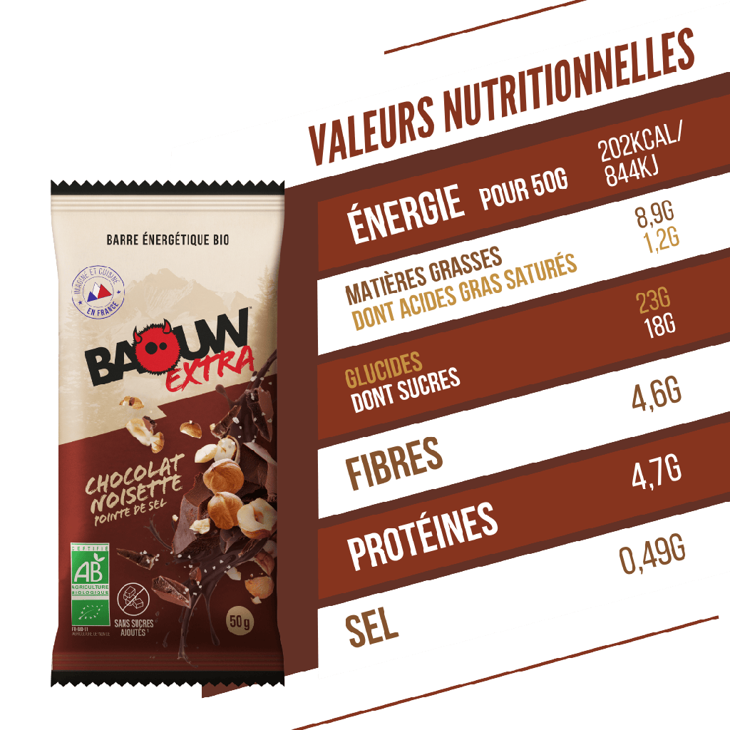Baouw Barres énergétiques - 5 Saveurs
