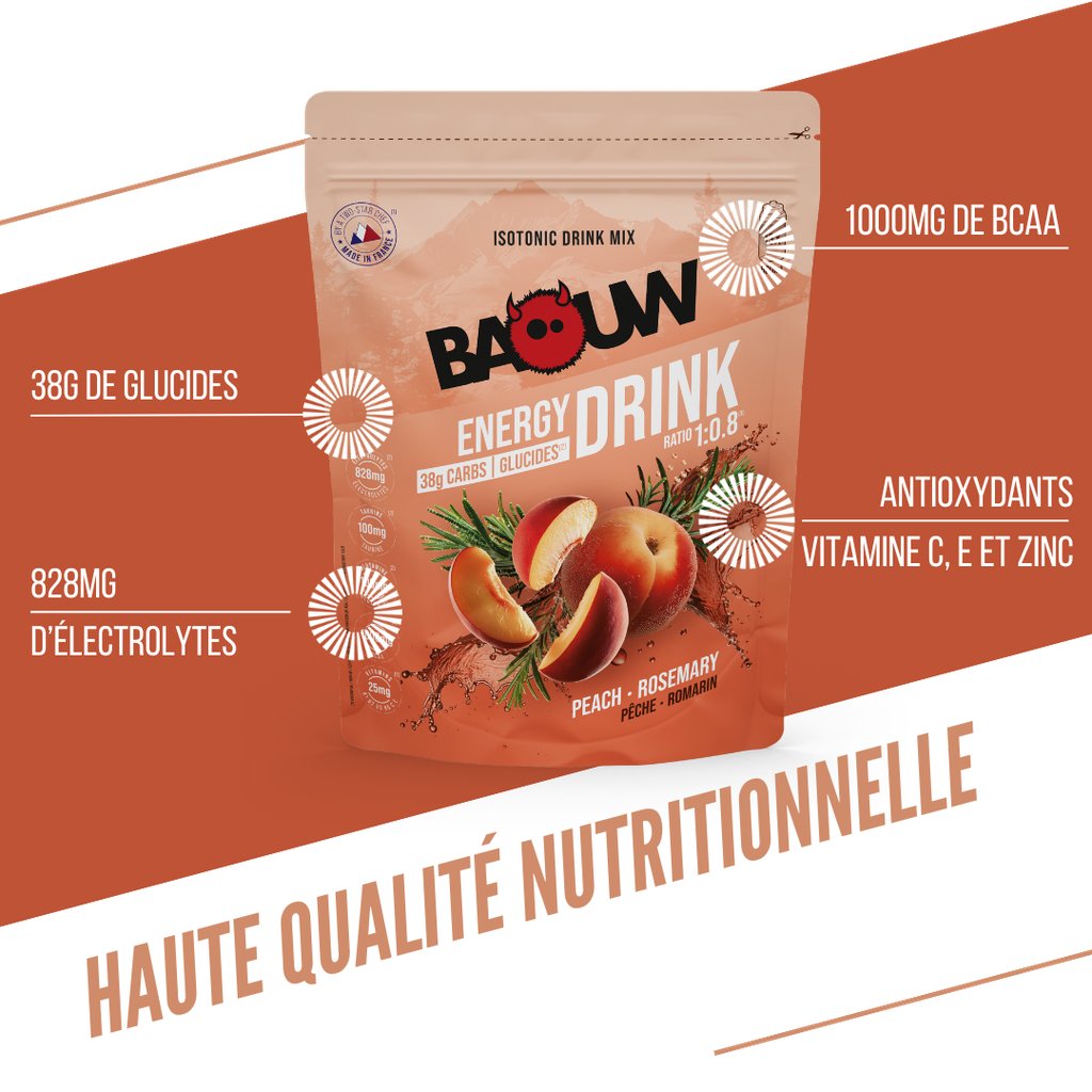 Baouw Boisson énergétique - 2 saveurs