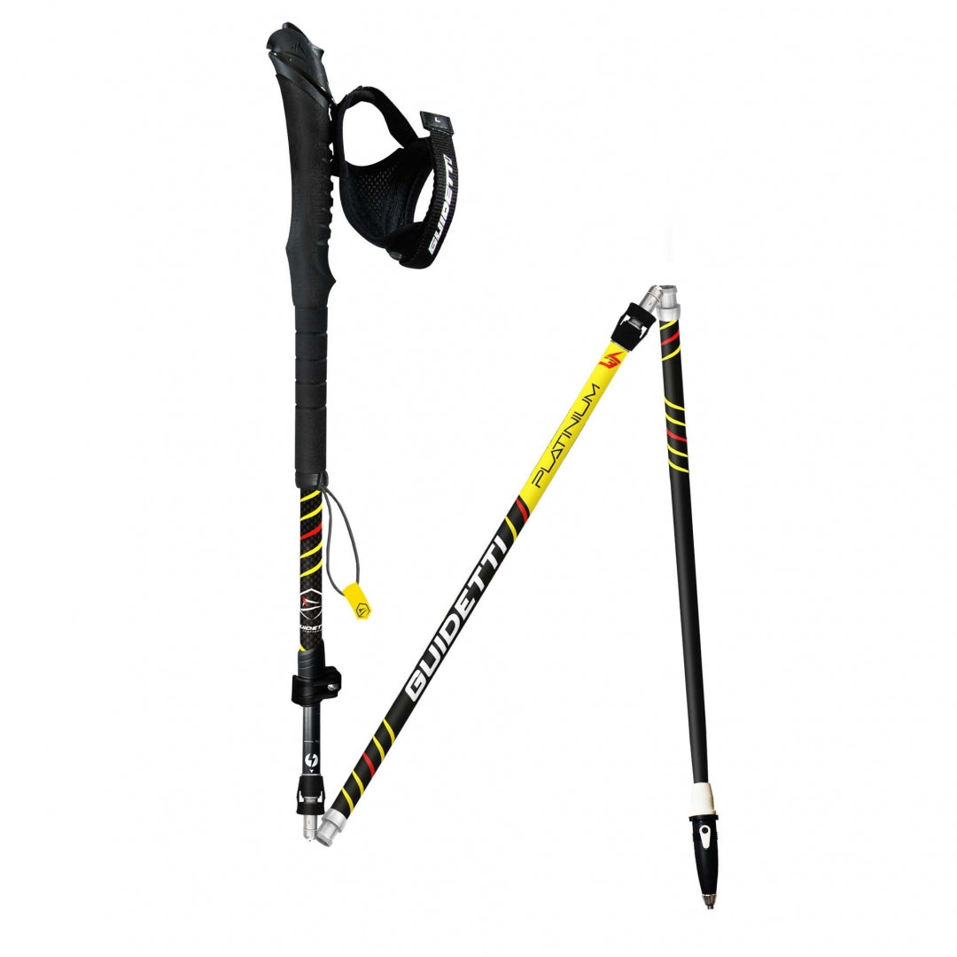 Guidetti - PLATINIUM FLEXO Bâtons de Trail carbone pliables, réglables 105/125 cm
