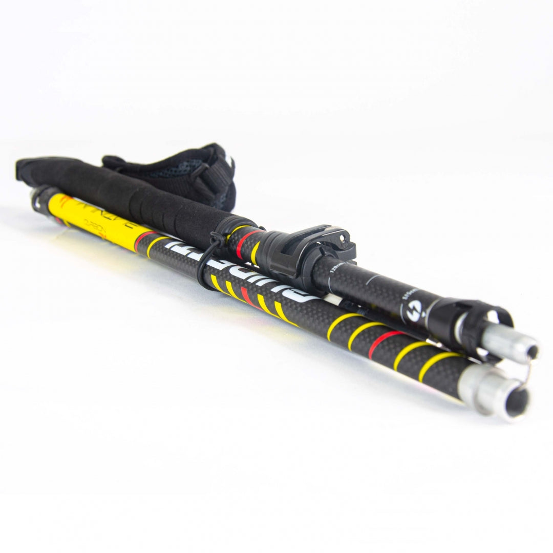 Guidetti - PLATINIUM NEO PULS Bâtons de Trail carbone pliables 105/110/115 - Noir | Turquoise