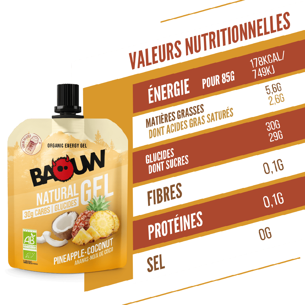 Baouw Gels énergétiques - 4 saveurs