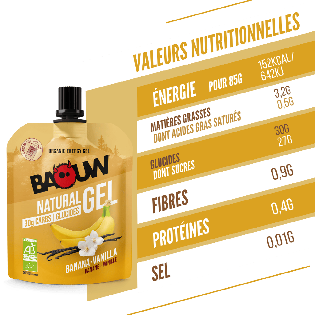 Baouw Gels énergétiques - 4 saveurs