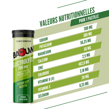 Baouw Electrolytes - Pastilles effervescentes - 3 saveurs