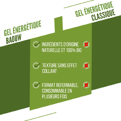 Baouw Gels énergétiques - 4 saveurs