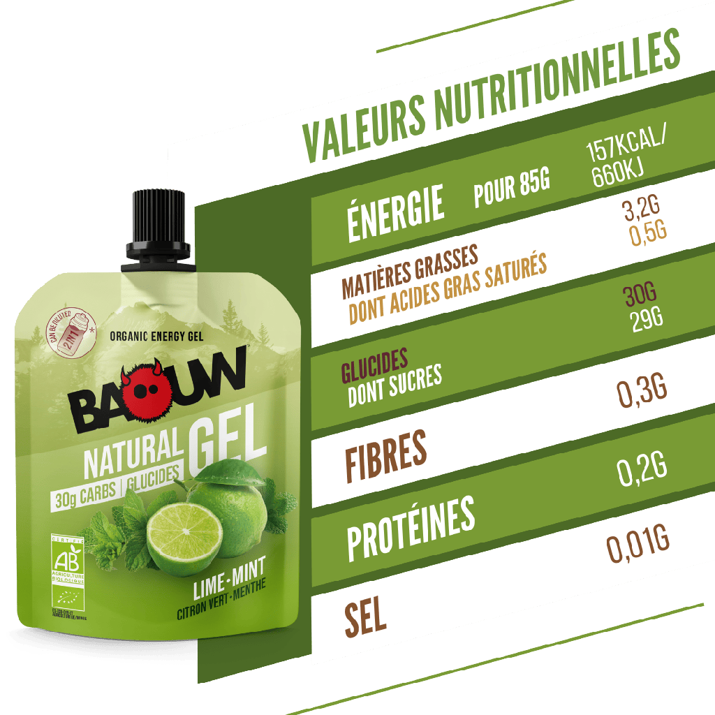 Baouw Gels énergétiques - 4 saveurs