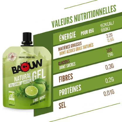 Baouw Gels énergétiques - 4 saveurs