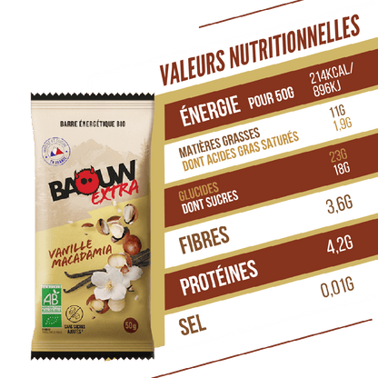 Baouw Barres énergétiques - 5 Saveurs