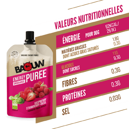 Baouw Compotes énergétiques - 4 Saveurs