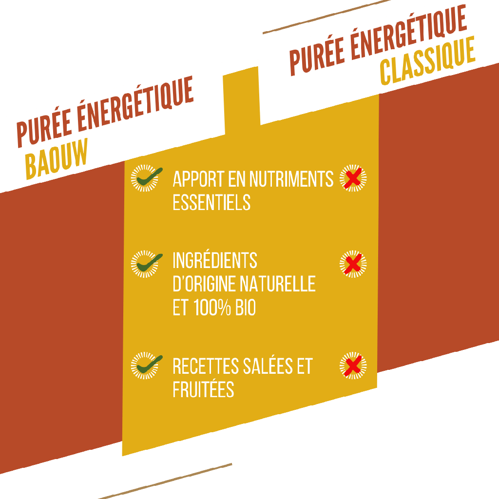 Baouw Compotes énergétiques - 4 Saveurs