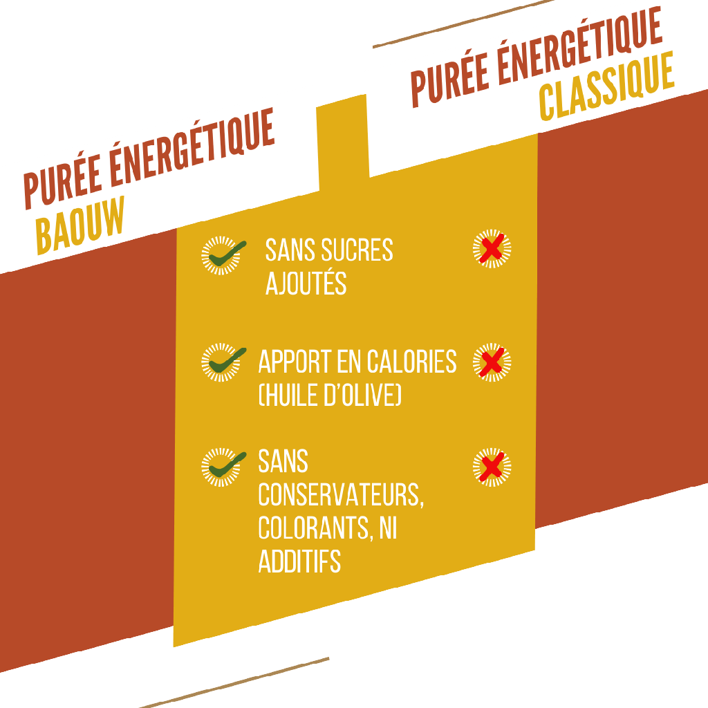 Baouw Compotes énergétiques - 4 Saveurs