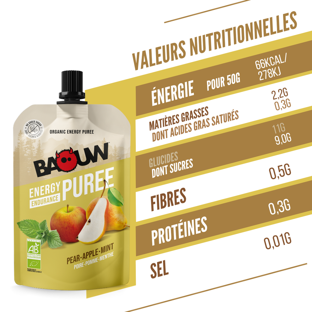 Baouw Compotes énergétiques - 4 Saveurs