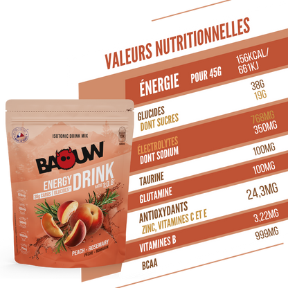 Baouw Boisson énergétique - 2 saveurs